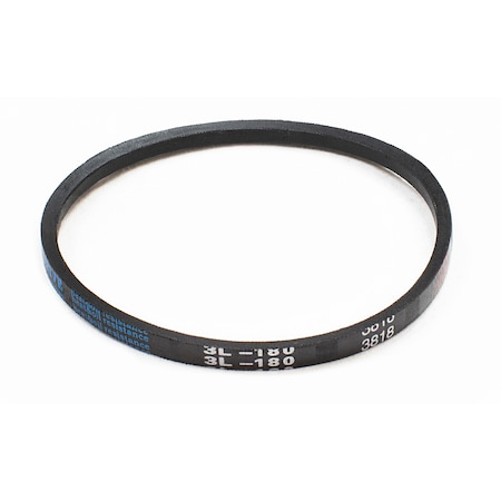 D&D 3L180 FHP V-Belt, 18 in Outside Length, 3/8 in Top Width, 7/32 in Thickness, 1 Ribs 3L180